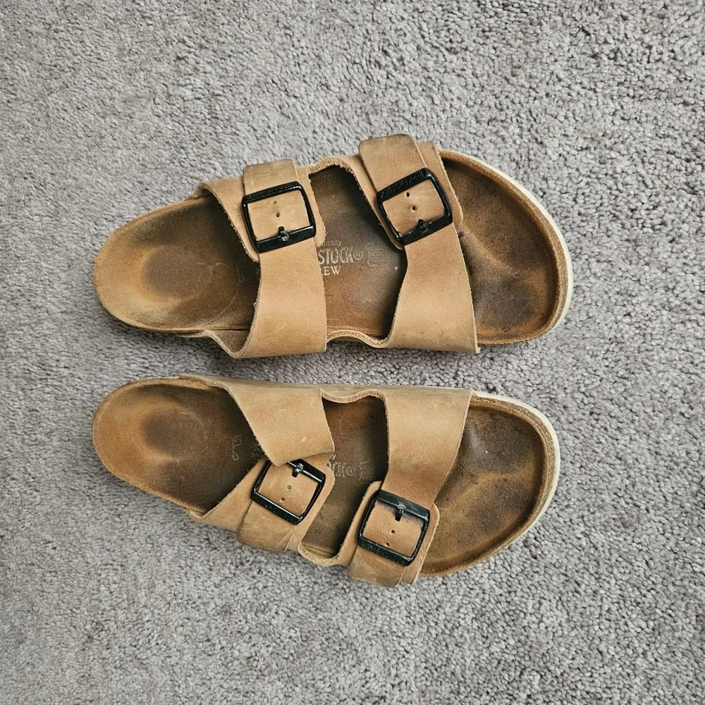 Birkenstock Arizona Sandals Mens 43 J.Crew Collab 2 Strap Leather Casual